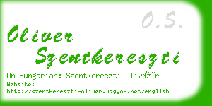 oliver szentkereszti business card